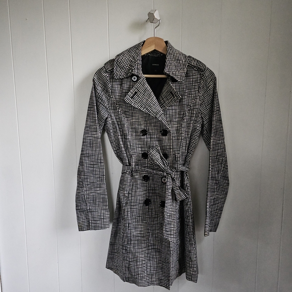 EXPRESS Classic Print Trench Coat - Picture 1 of 10
